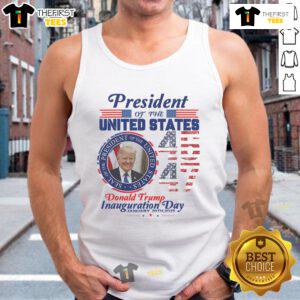 Hot Trump 2024 President tank top featuring American flag design, perfect for supporters of 45 and 47.