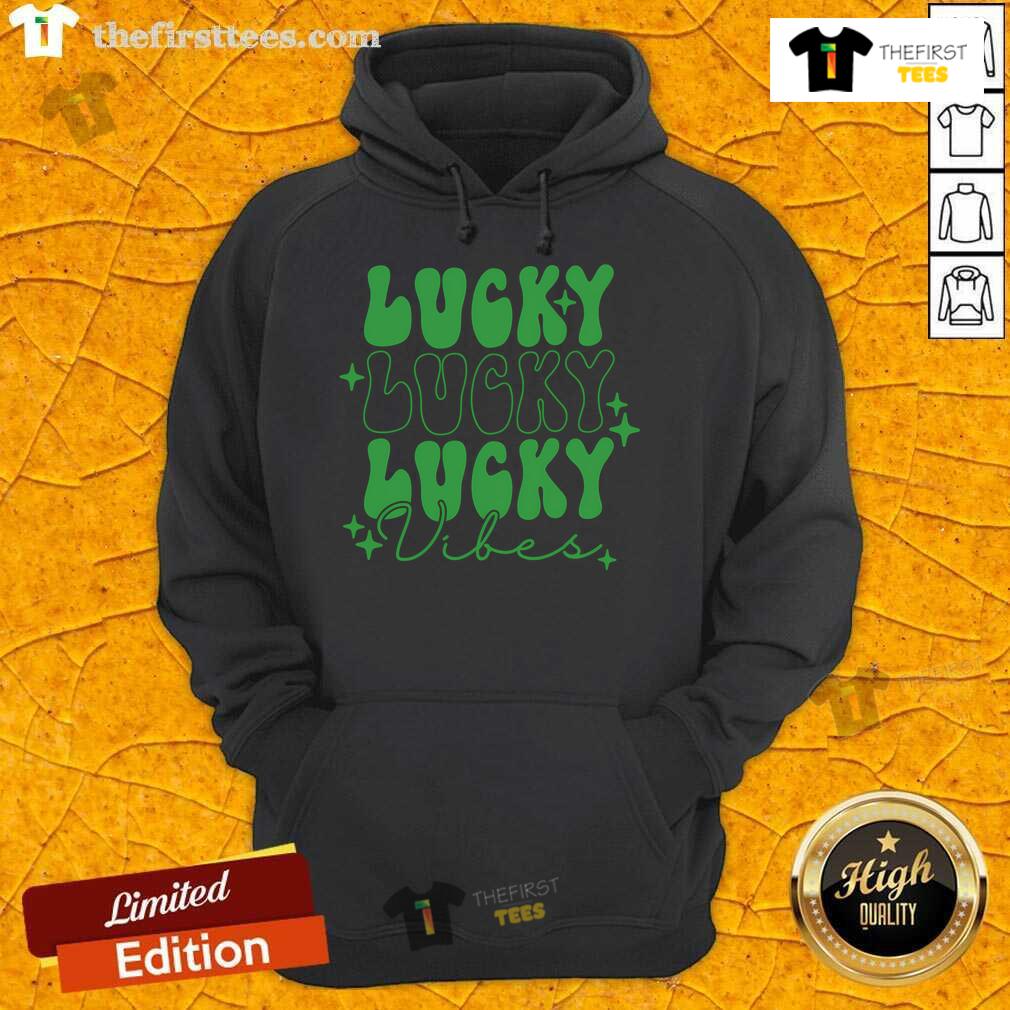 Nice green Lucky Vibes hoodie featuring a stylish design, perfect for casual wear and showcasing positive energy.