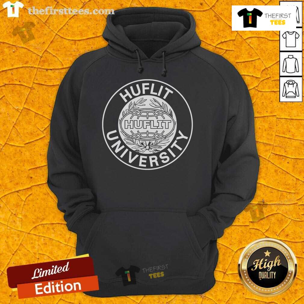 Official Huflit University logo hoodie featuring vibrant colors and a stylish design, perfect for students and alumni.