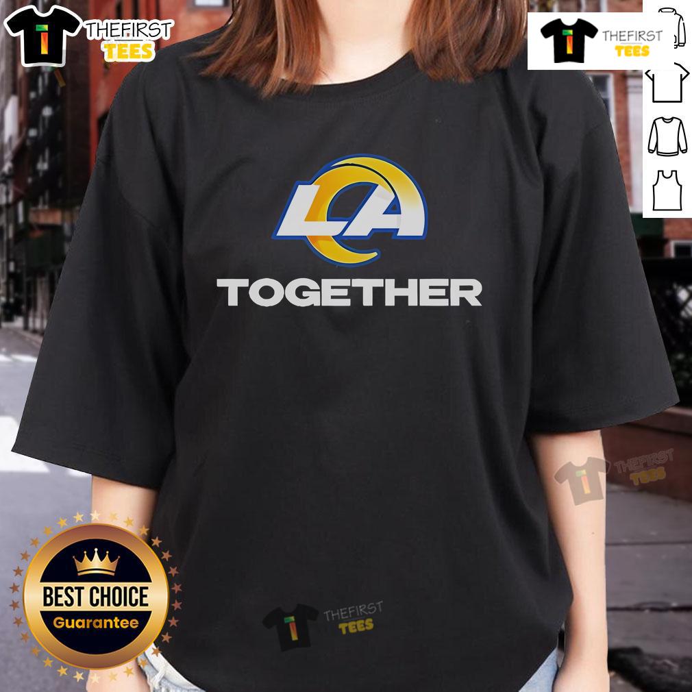 Official Los Angeles Rams LA Together Ladies Tee featuring team logo and stylish design for female fans.