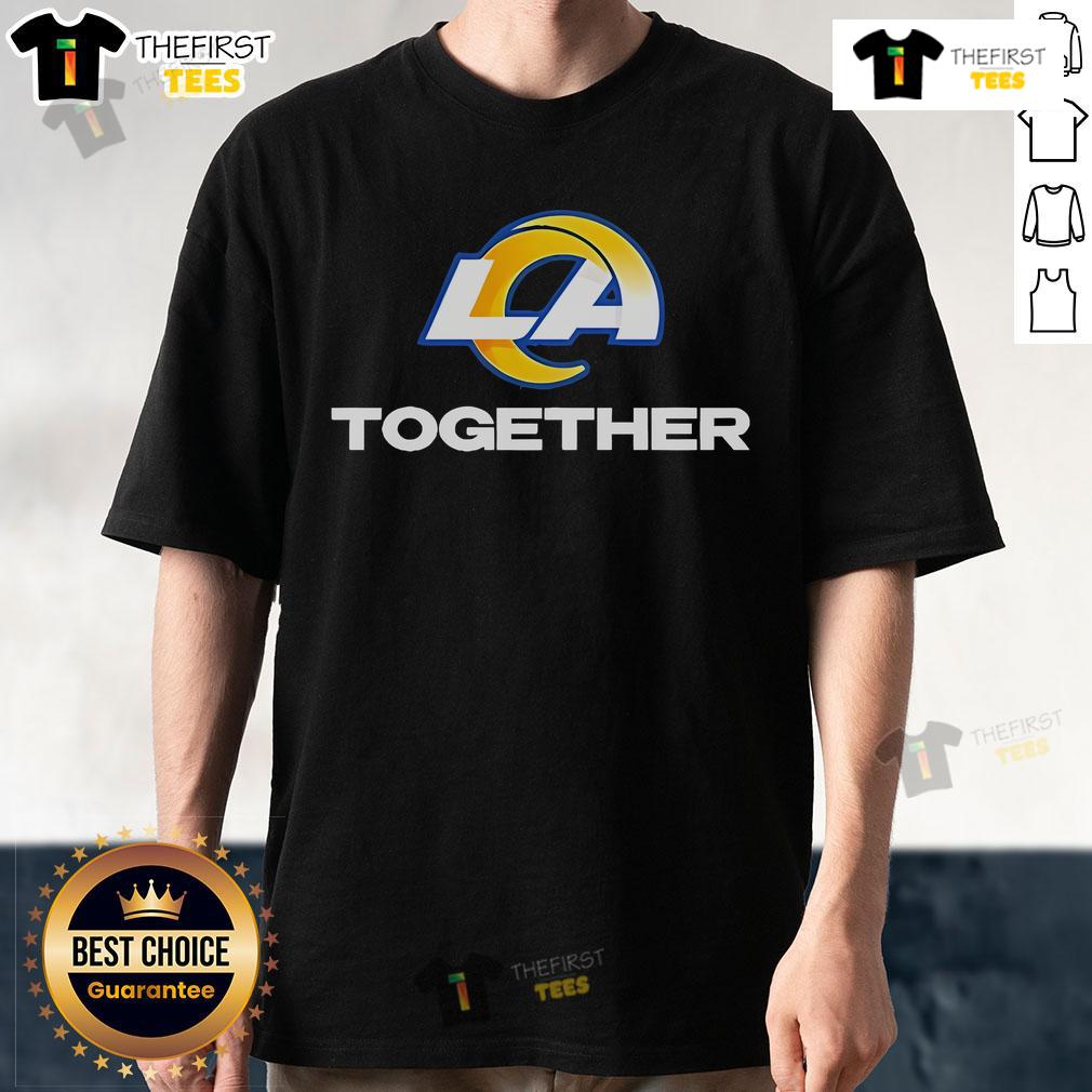 Official Los Angeles Rams La Together T-Shirt featuring team colors and logo, perfect for fans supporting their team.