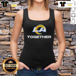 Official Los Angeles Rams LA Together tank top in vibrant blue, perfect for game day and fan gatherings.