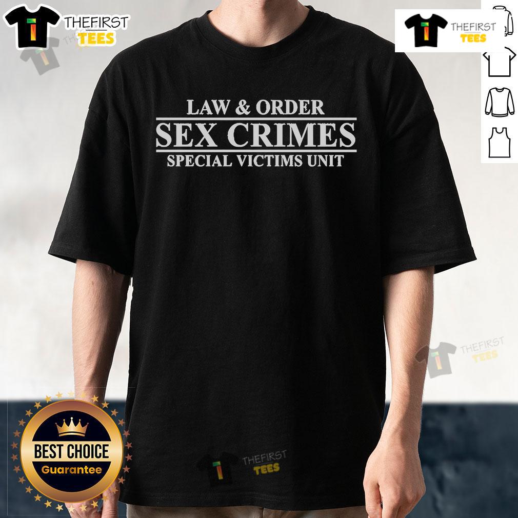 Top Law And Order SVU Sex Crimes Special Victims Unit T-Shirt featuring iconic logo and design for fans of the show.