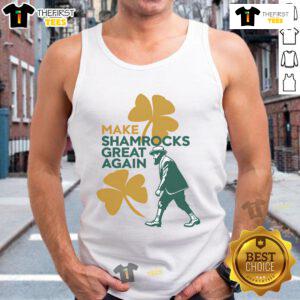 Good Make Shamrocks Great Again St. Patrick's Day Trump American tank top featuring a fun design and vibrant colors.