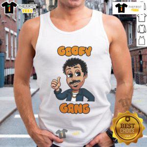 Nice Morgan Jay Goofy Gang Tank Top featuring vibrant colors and playful design, perfect for casual summer wear.
