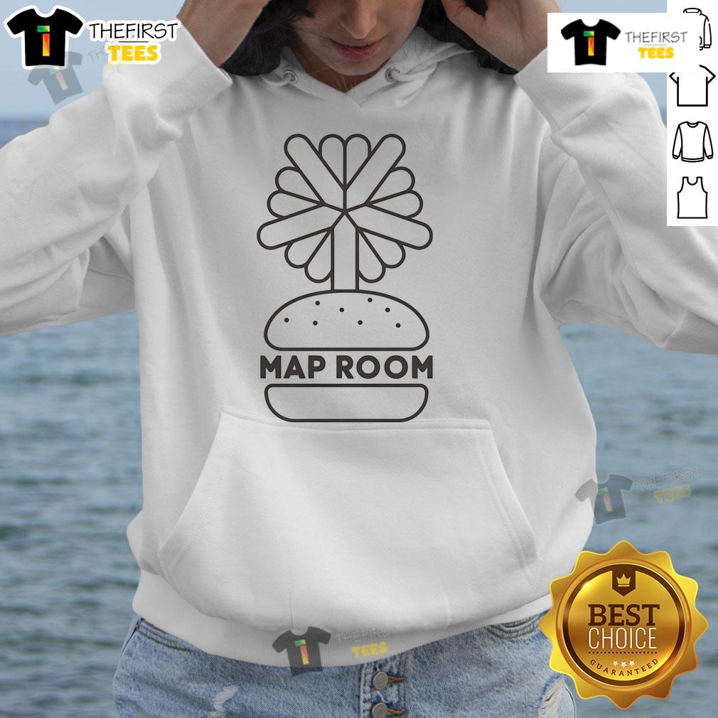 Nice The Map Room logo hoodie featuring a stylish design and vibrant colors, perfect for casual wear.