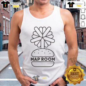Nice The Map Room logo tank top featuring a stylish design for map enthusiasts and travelers.