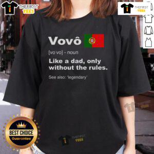Funny Portuguese grandfather t-shirt featuring the official definition of Vovo Camisa for ladies.