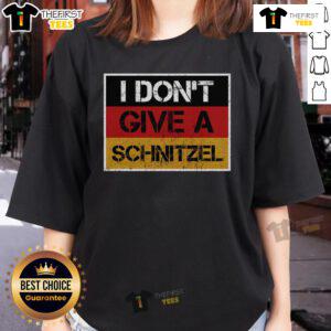 Official I Don't Give A Schnitzel Ladies Tee featuring playful graphic design on a stylish women's t-shirt.
