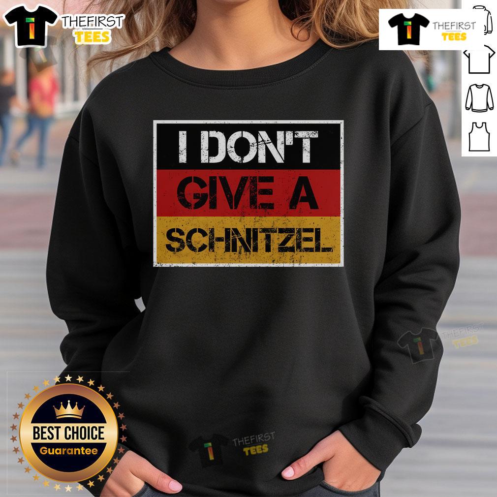 Official I Don't Give A Schnitzel Sweatshirt in stylish design, perfect for casual wear and expressing humor.