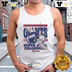 Official New York Giants Super Bowl XXI Champions tank top featuring team logo and vibrant colors, perfect for fans.