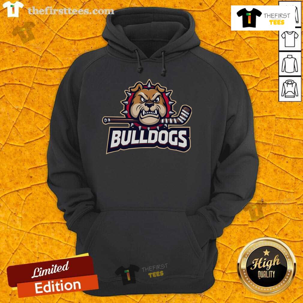 Official Shoresy Sudbury Blueberry Bulldogs Letterkenny hoodie featuring team logo and vibrant colors for fans.