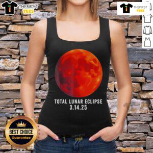 Official Total Lunar Eclipse March 14, 2025 celestial tank top featuring a stunning lunar design for eclipse enthusiasts.