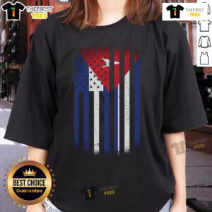 Official Vintage Cuban Flag Ladies Tee showcasing a stylish design with the iconic Cuban flag for proud supporters.