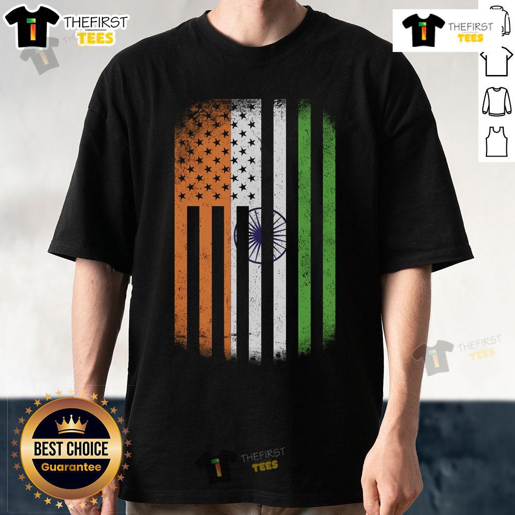 Official Vintage Indian Flag T-Shirt featuring a distressed design of the Indian flag on a classic tee.