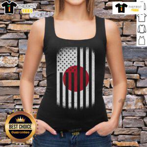Official Vintage Japan Flag Tank Top featuring a bold red circle on a white background, perfect for summer style.