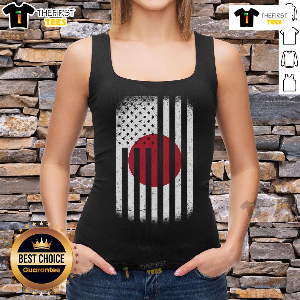 Official Vintage Japan Flag Tank Top featuring a bold red circle on a white background, perfect for summer style.