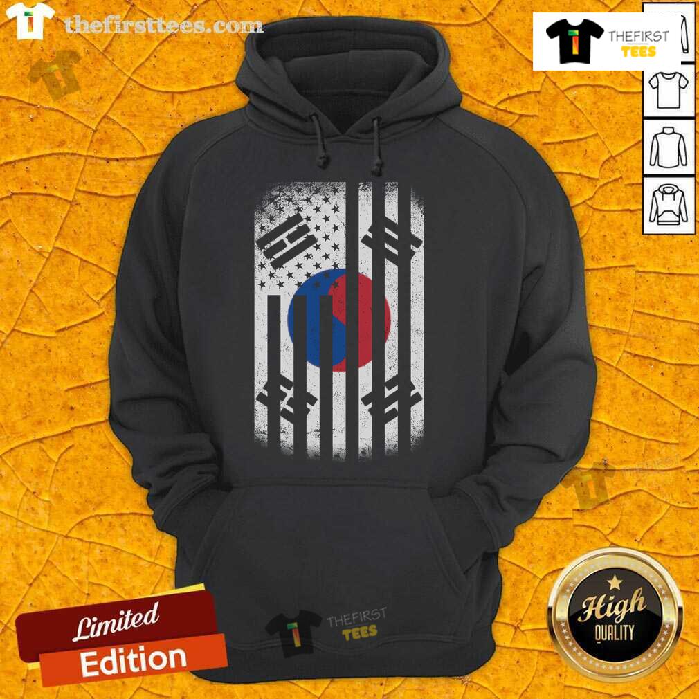Official Vintage Korean Flag Hoodie featuring a bold design of the South Korean flag on a stylish, comfortable sweatshirt.