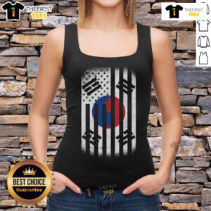Official Vintage Korean Flag Tank Top featuring a classic design, perfect for casual wear and showcasing Korean pride.
