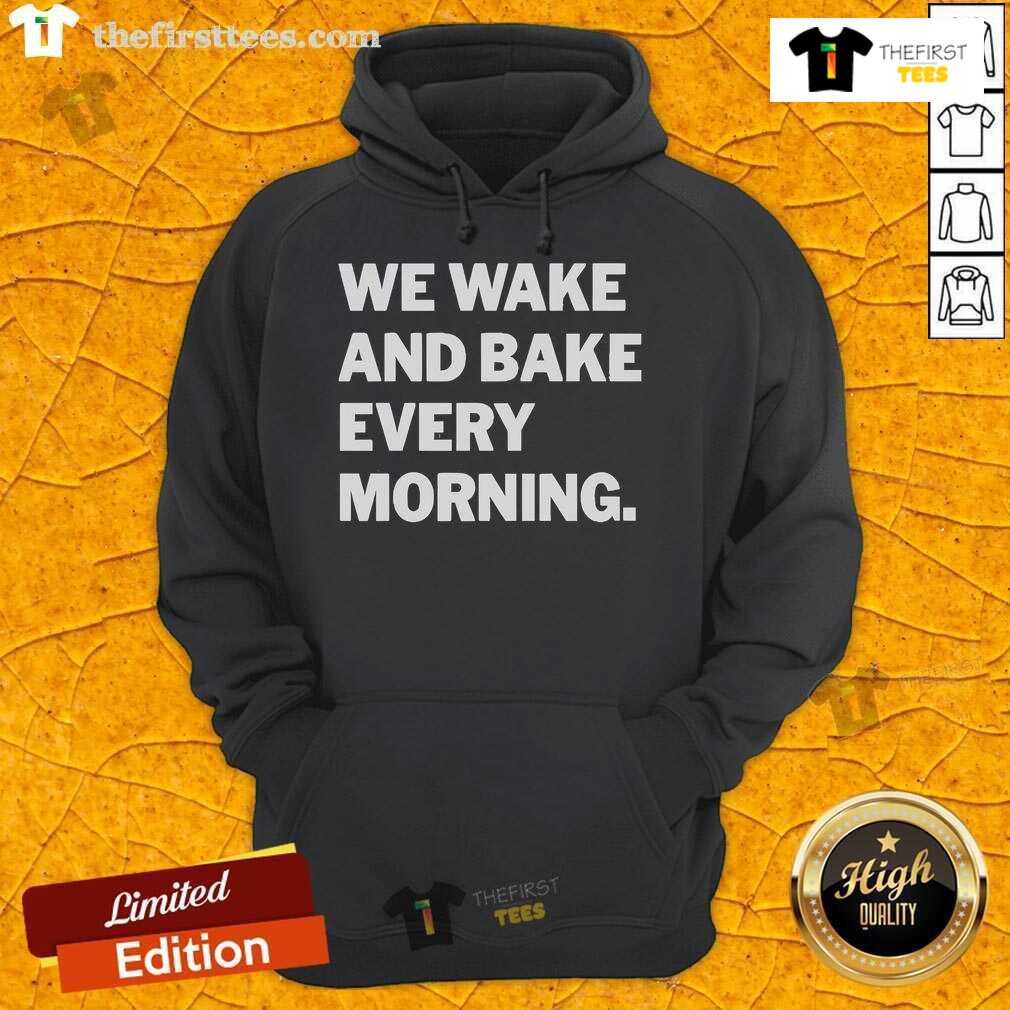 Cozy Official We Wake And Bake Every Morning Hoodie in vibrant colors, perfect for cannabis enthusiasts and daily wear.