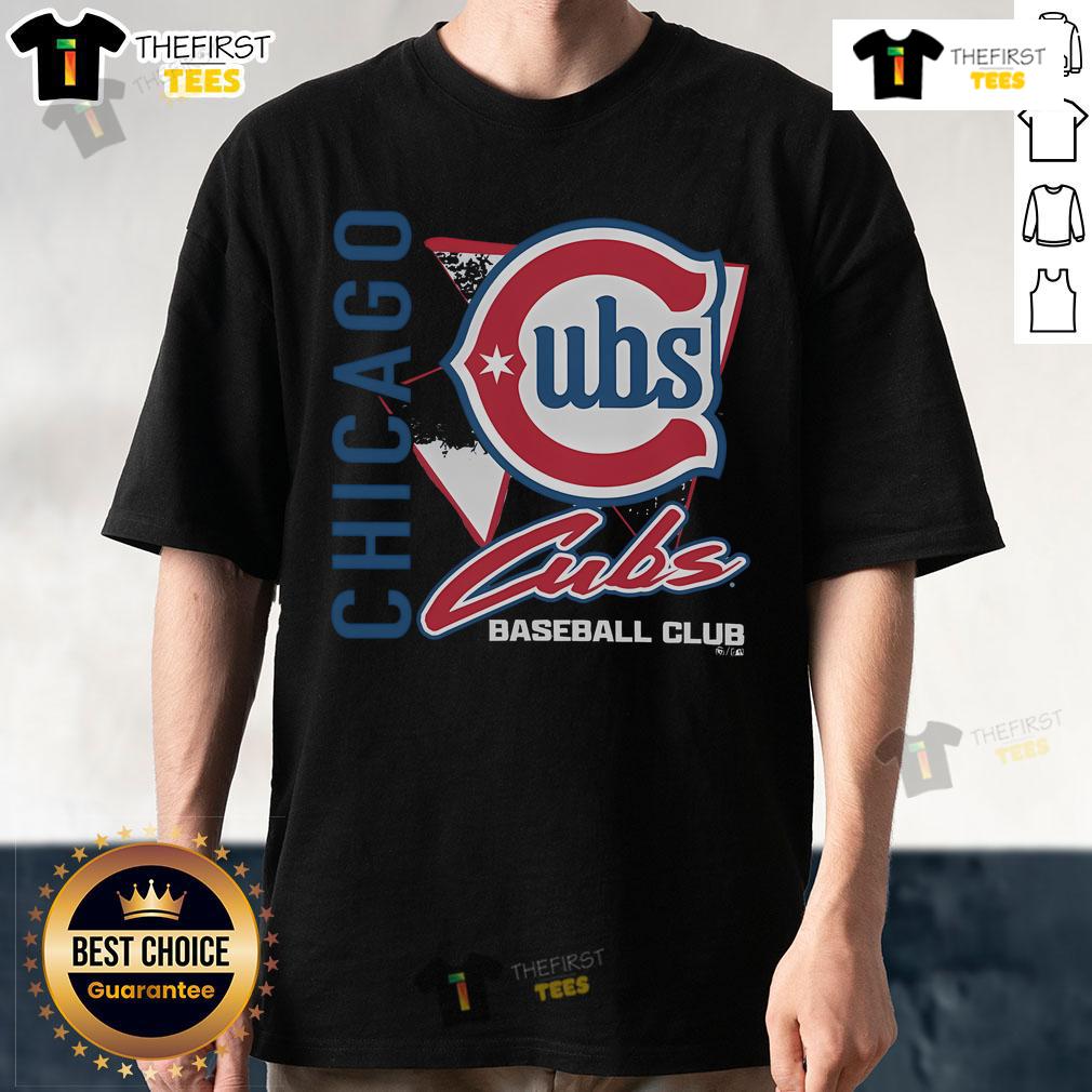 Alt Text: Premium Chicago Cubs Side Arm Baseball Club T-Shirt featuring a stylish design for fans and players alike.