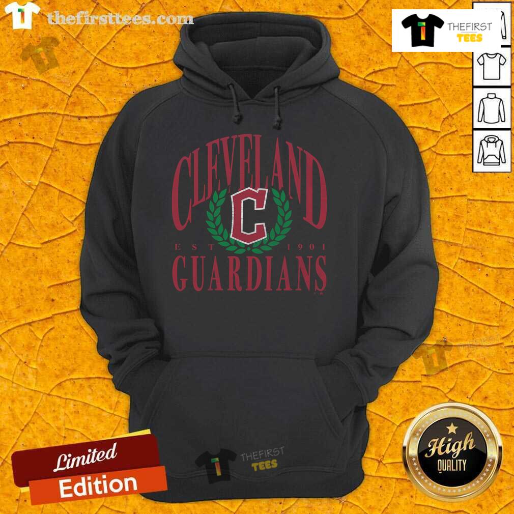 Premium Cleveland Guardians Pitchout Est 1901 Hoodie featuring team logo and comfortable design for fans.