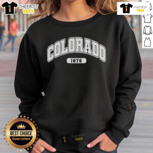 Premium Colorado Collegiate 1876 Sweatshirt in navy blue, featuring a stylish design perfect for casual wear.