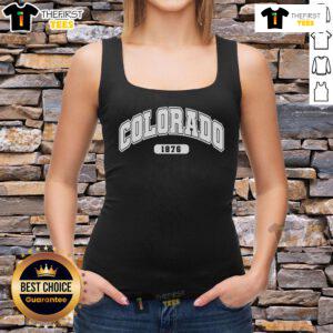 Premium Colorado Collegiate 1876 Tank Top featuring a stylish design, perfect for casual wear and school spirit.