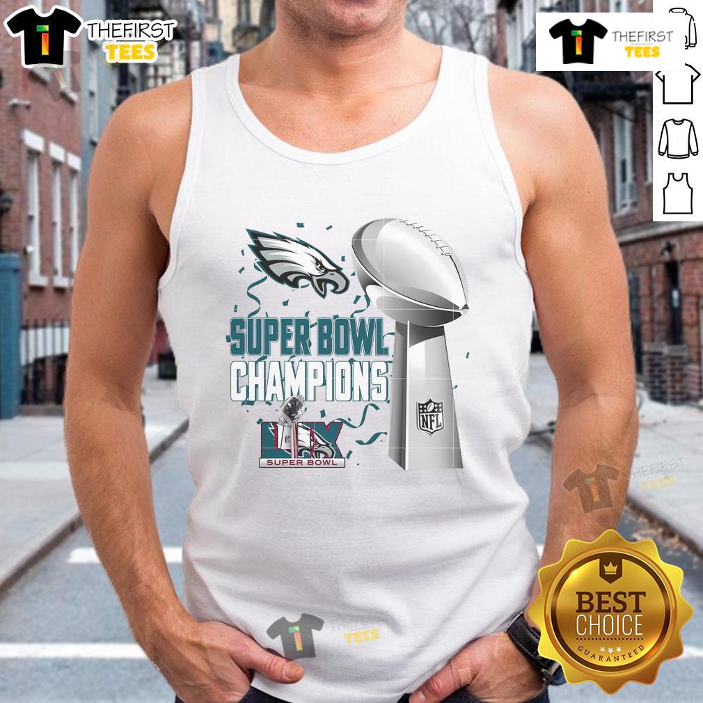 Premium Eagles Champions 2025 Super Bowl Cup Philadelphia tank top featuring team logo and vibrant green design.