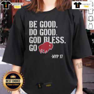 Top Josh Allen Be Good Do Good Go Bills ladies tee featuring vibrant team colors and a stylish design for fans.
