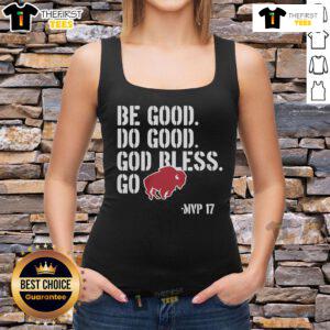 Josh Allen Be Good Do Good Go Bills tank top showcasing team spirit and style for Buffalo Bills fans.