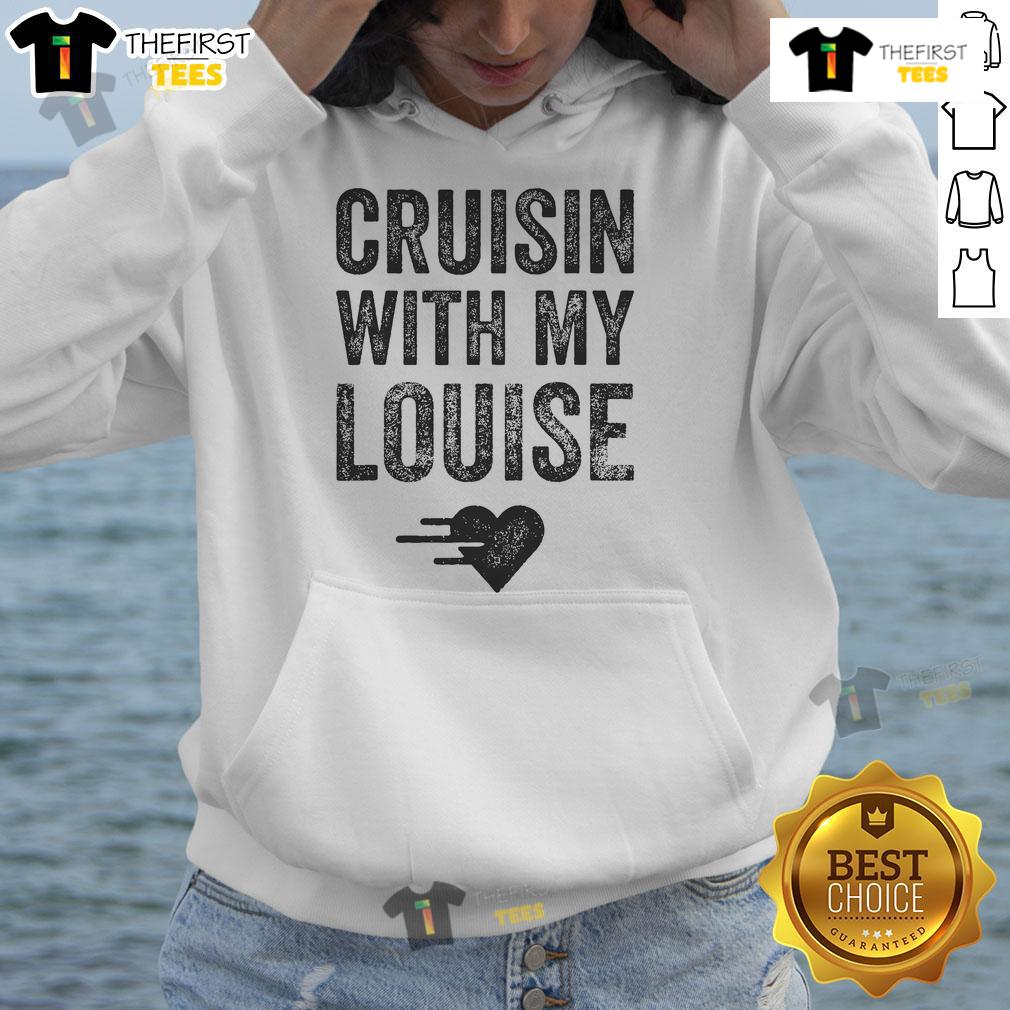 Good Vintage Cruisin With My Louise hoodie worn by friends, showcasing a stylish and cozy vintage design.