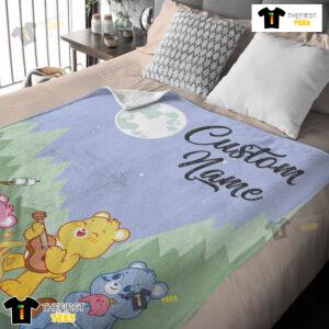 Nelvana The Care Bears Family Camping Fleece Blanket Customize Blanket