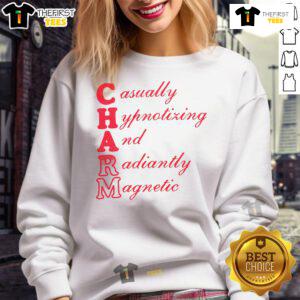 Nice Charm casually hypnotizing and radiantly magnetic sweatshirt in a stylish urban setting, perfect for cozy outfits.