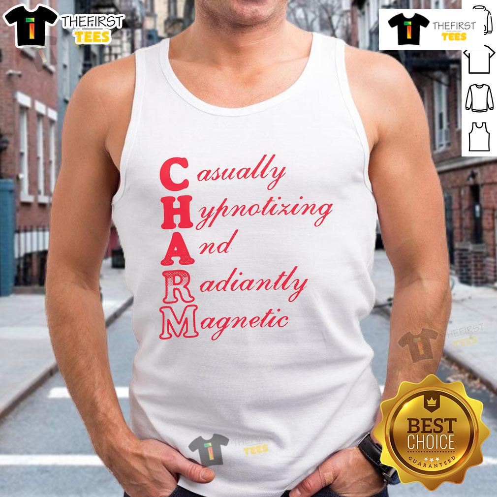 Stylish Nice Charm tank top featuring a hypnotizing design, perfect for casual wear and radiantly magnetic vibes.