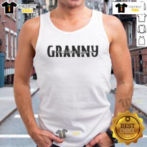 Cute 'Nice Granny We Love You' tank top design featuring a heart, perfect gift for grandmothers on special occasions.