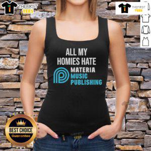 Official All My Homies Hate Materia Music Publishing tank top showcasing trendy design and bold graphics for music lovers.