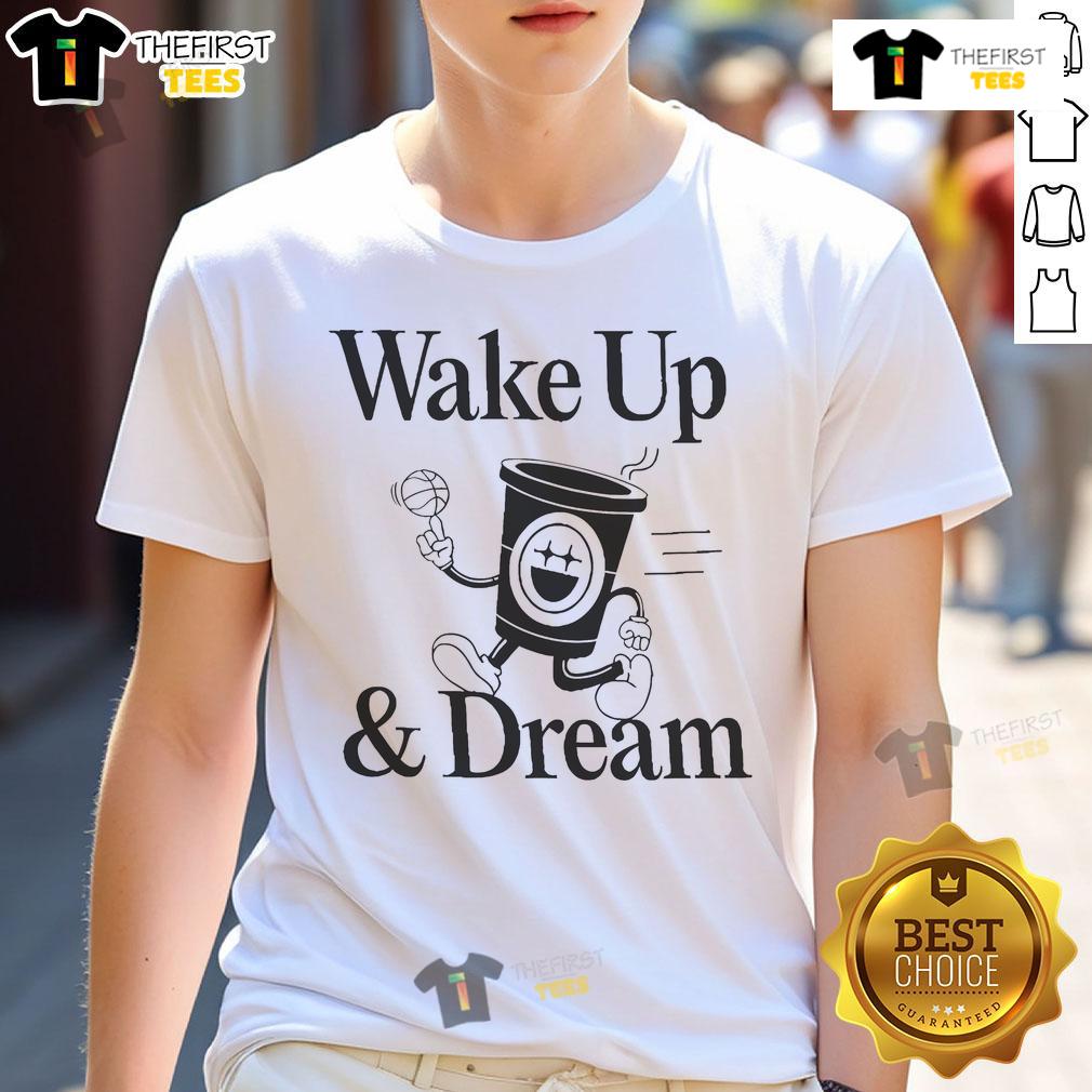 Official Enjoy Bigface Wake Up & Dream T-Shirt featuring a vibrant graphic and comfortable fit for everyday wear.