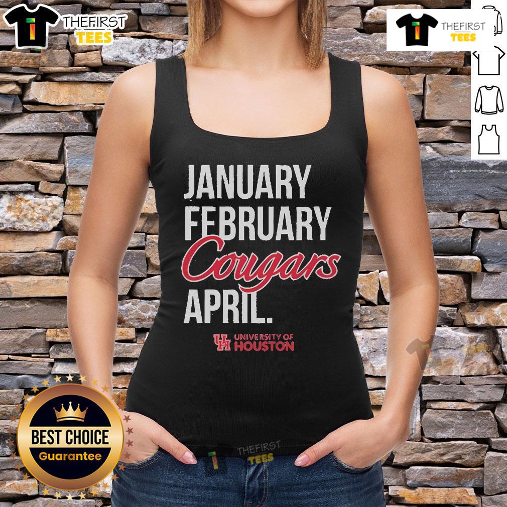 Official Houston Basketball Cougars tank top for January-February, perfect for fans and stylish game day wear.