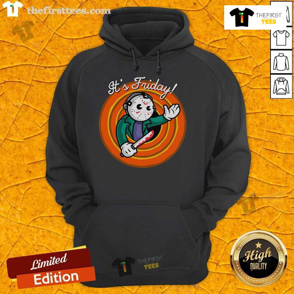 Alt Text: Official Friday the 13th hoodie featuring Jason Voorhees, perfect for fans of horror and movie memorabilia.