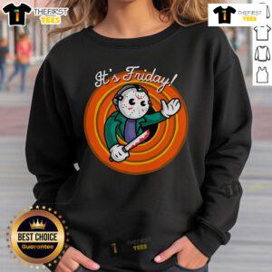 Official It's Friday Jason Friday The 13th sweatshirt featuring iconic horror graphics, perfect for fans of the franchise.