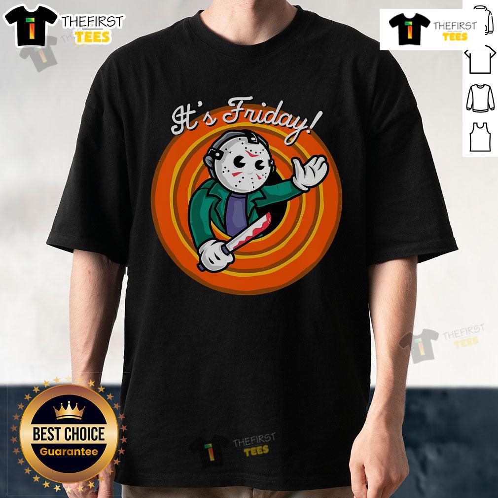 Official It'S Friday Jason Friday The 13Th T-Shirt featuring iconic horror design for fans of the classic slasher film.