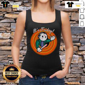Official It's Friday Jason Friday the 13th tank top featuring iconic horror movie graphics and a stylish design.