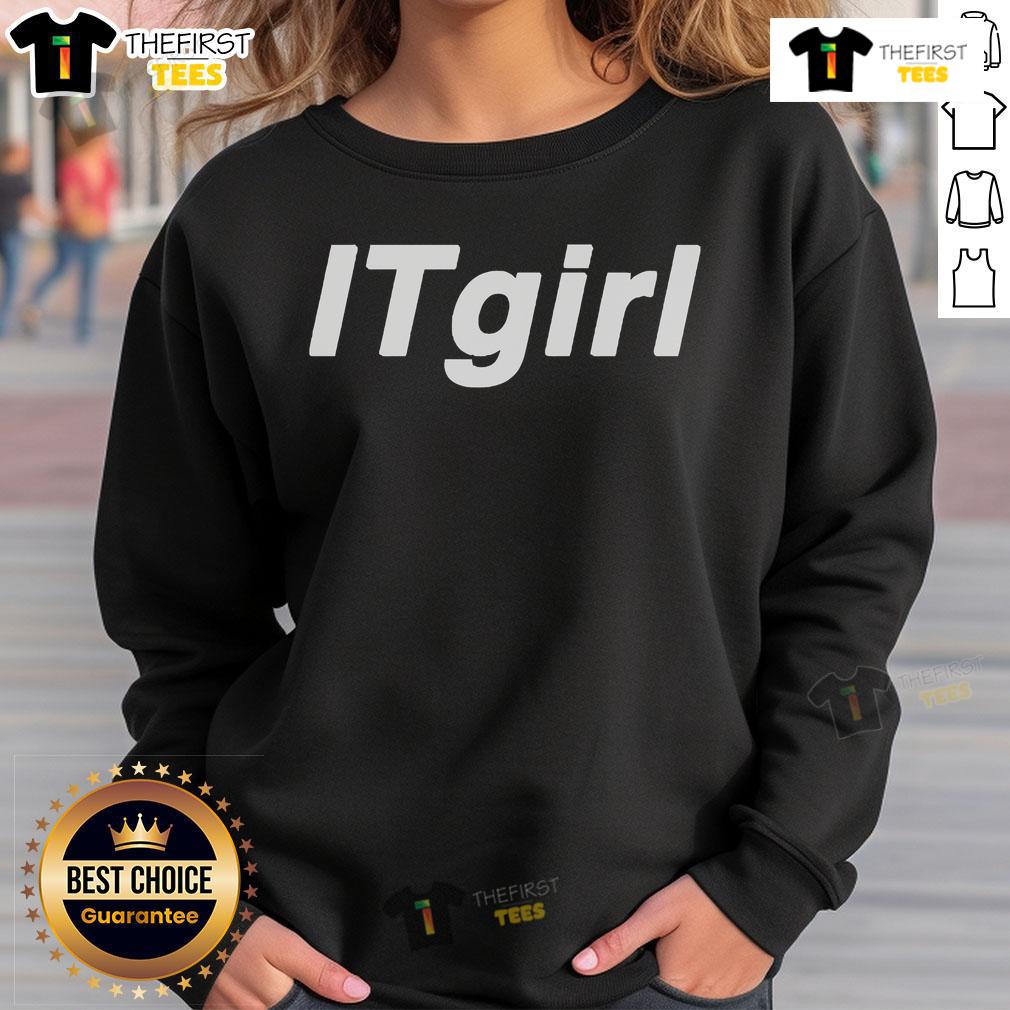 Alt Text: Official Jade Thirlwall It Girl Sweatshirt in stylish design, perfect for fans of the Little Mix star.