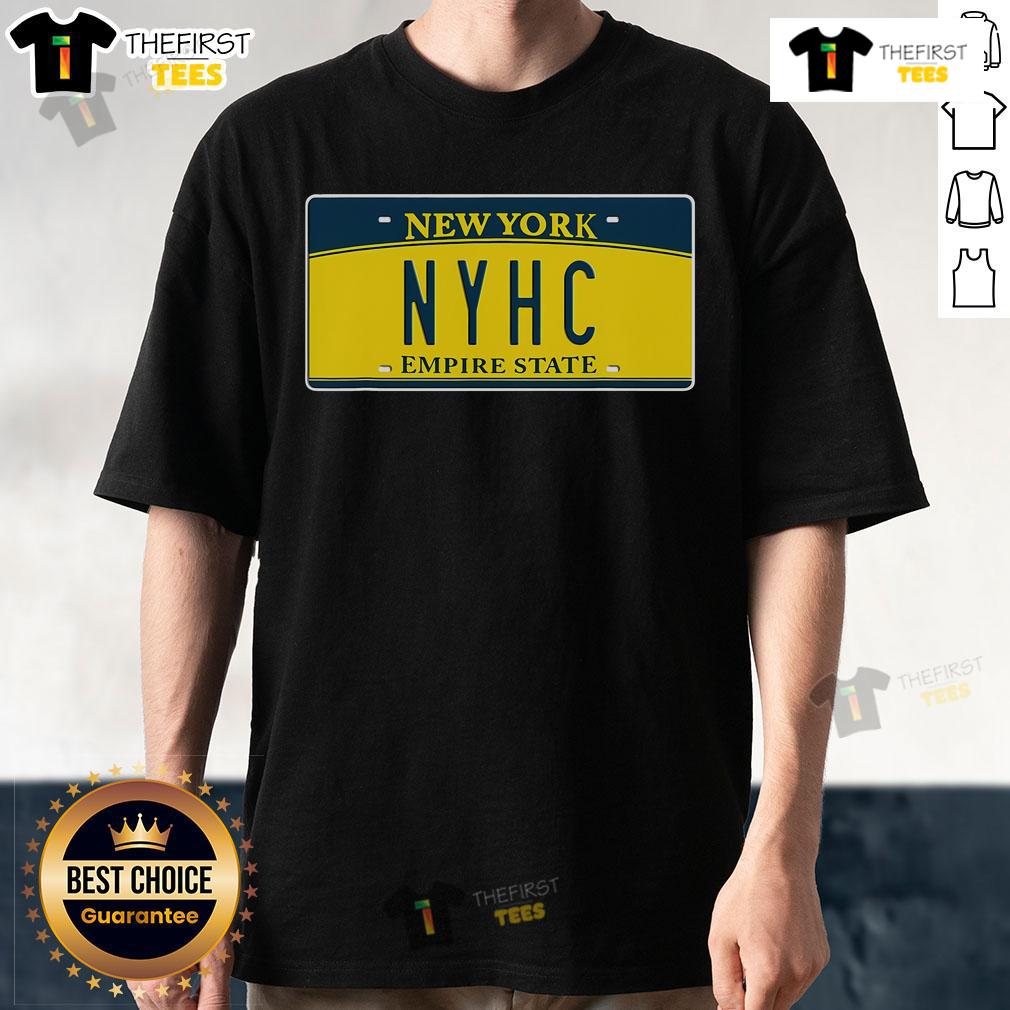 Official New York NYHC Empire State T-Shirt featuring iconic skyline design and bold lettering for NYC pride.