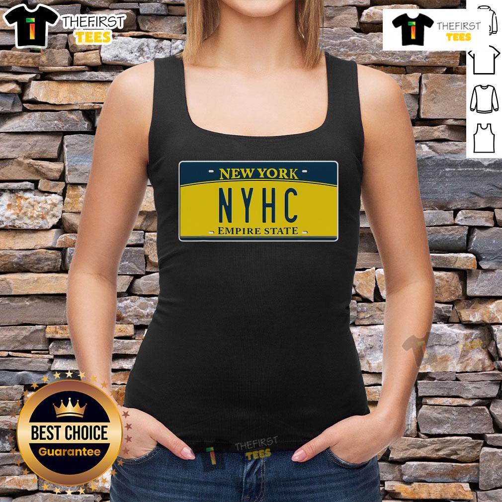 Official New York NYHC Empire State tank top featuring iconic NYC skyline and bold lettering, perfect for fans and fashionistas.