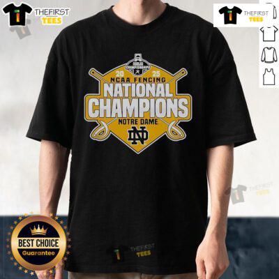 Alt Text: Official Notre Dame Fighting Irish 2025 NCAA Fencing National Champions T-Shirt featuring bold logo and vibrant colors.