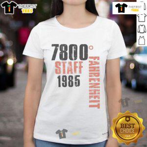 Alt Text: Original Bon Jovi 7800 Fahrenheit 1985 ladies tee featuring vibrant graphics and classic rock style.