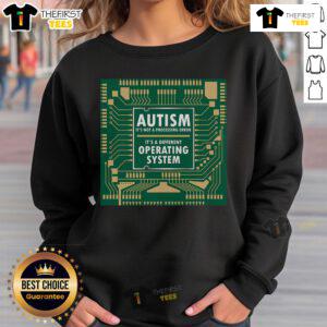 Cozy sweatshirt featuring 'Top Autism Not Error' design, perfect for showcasing autism pride and uniqueness.