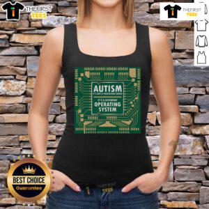 Autistic puzzle tank top featuring 'Top Autism Not Error' design for awareness and support of autism acceptance.